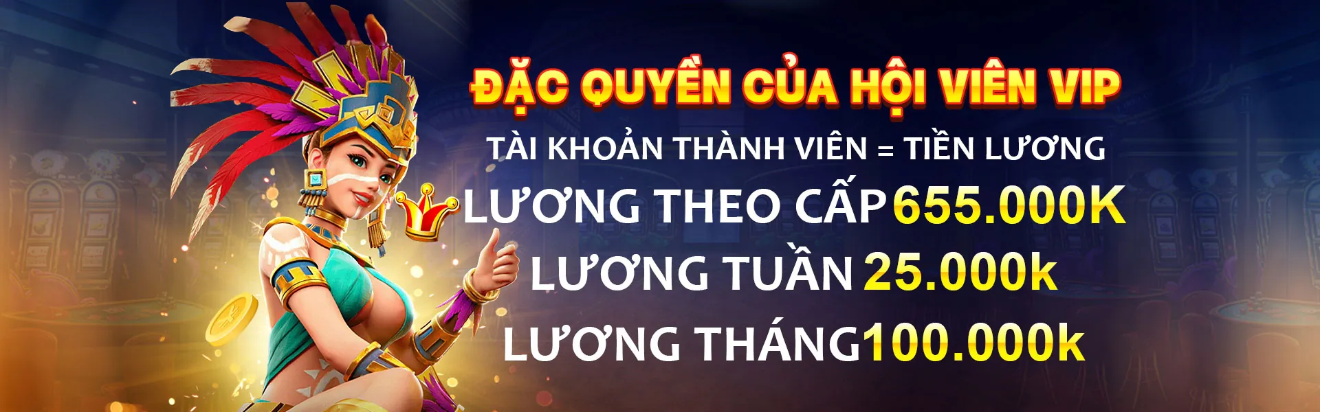 Hình ảnh giới thiệu cấp độ VIP của Bomwin Link Vào